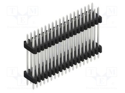 Connector: pin strips; pin header; male; PIN: 38; 1.27mm; THT; 2x19