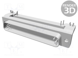D-Sub; PIN: 37; socket; male; PCB snap-in; angled 90°; THT; UNC4-40