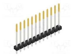 Connector: pin strips; pin header; male; PIN: 12; 2.54mm; THT; 1x12