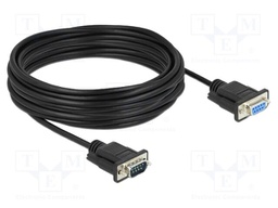 Cable; D-Sub 9pin socket,D-Sub 9pin plug; PVC; Len: 10m; black