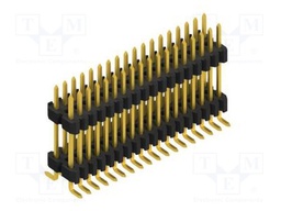 Connector: pin strips; pin header; male; PIN: 36; 1.27mm; SMT; 2x18