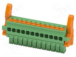 PCB connector, nominal cross section: 1.5 mm2, color: green,