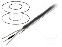 Wire; 1x2x18AWG; stranded; Cu; Al-PET foil; LSZH; chrome; 152m; 300V