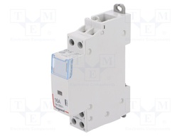 Contactor: 2-pole installation; NC + NO; 230VAC; 16A; DIN; SM400
