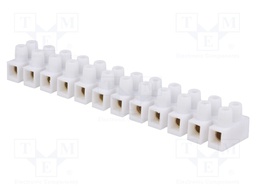Terminal block; screw terminal; ways: 12; 10mm2; terminals: 24