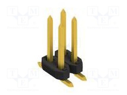 Connector: pin strips; pin header; male; PIN: 4; 2mm; SMT; 2x2; 100V