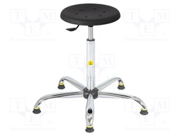 Stool; ESD; Seat dim: Ø350mm; 540÷790mm; Rsurf: 0.1÷1MΩ