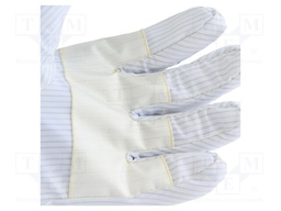 Protective gloves; ESD; one size; Features: dissipative; white