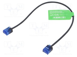 Patch cord; RJ45 plug,both sides; U/UTP; 6a; Cu; black; 0.3m