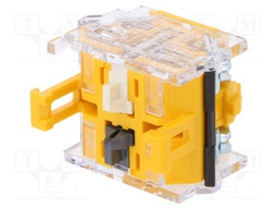 Contact block; 22mm; 04; -40÷55°C; front fixing; Contacts: NC + NO