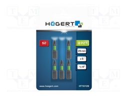 Screwdriver bit; Pozidriv®; PZ1; Overall len: 25mm; 5pcs.