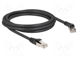 Patch cord; S/FTP; Cat: Cat 8.1; 2m; LSZH; black; 28AWG; Øcable: 6mm