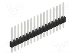 Connector: pin strips; pin header; male; PIN: 17; 1.27mm; THT; 1x17