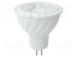 LED lamp; white warm; GU5,3; 12VDC; 455lm; P: 6W; 38°; 3000K; IP20