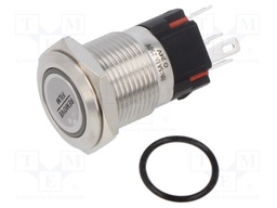 Switch: vandal resistant; Pos: 2; SPDT; 0.5A/220VAC; IP40; ON-(OFF)