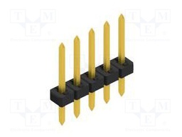 Connector: pin strips; pin header; male; PIN: 5; 2mm; THT; 1x5; 100V