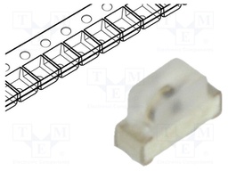 LED; SMD; 0602; yellow green; 25÷50mcd; 1.7x0.6x1.1mm; 120°; 20mA