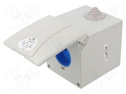 Connector: AC supply 3-phase; socket; female; 16A; 250VAC; IP44