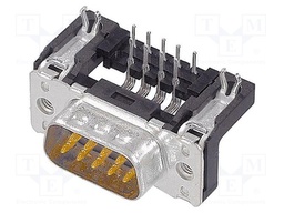 D-Sub; PIN: 9; socket; male; PCB snap-in; angled 90°; THT; UNC4-40