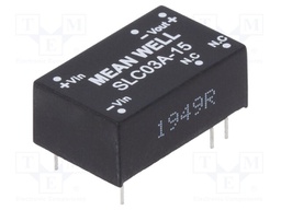 Converter: DC/DC; 3W; Uin: 9÷18V; 15VDC; Iout: 200mA; DIP16; 4.5g