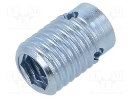 Threaded insert; for profiles; L: 16mm; zinc-plated steel