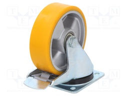 Transport wheel; Ø: 125mm; W: 40mm; H: 156mm; torsional with lock