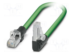 Patch cord; SF/UTP; 5; stranded; Cu,tinned; PVC; green; 2m; 22AWG
