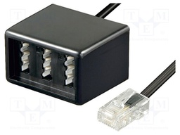 Transition: splitter; RJ11 plug,TAE F socket,TAE N socket x2
