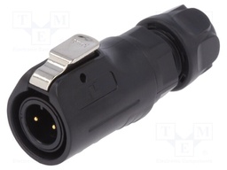 Plug; Connector: circular; size 12; 02; male; PIN: 2; with latch