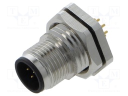 Connector: M12; socket; male; straight; PIN: 8; 0.25mm2; 30V; 1.5A