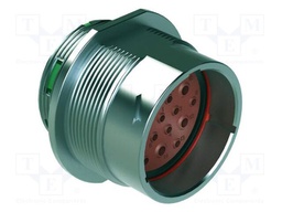 Connector: circular; plug; 25A; 250V; PIN: 19; IP67; straight; silver