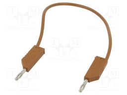 Test lead; 60VDC; 30VAC; 32A; Len: 250mm; brown; Material: brass