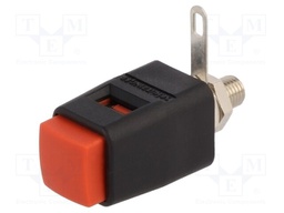 Laboratory clamp; red; 70VDC; 16A; Contacts: nickel; -25÷90°C; 29mm