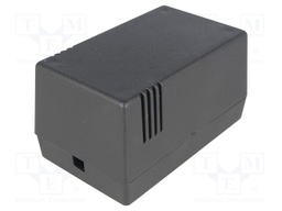 Enclosure: for power supplies; X: 69mm; Y: 114mm; Z: 63mm; black