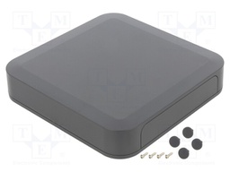 Enclosure: with panel; PF; X: 175mm; Y: 175mm; Z: 35mm; ABS; dark grey
