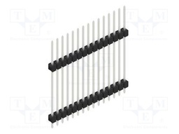Connector: pin strips; pin header; male; PIN: 15; 2.54mm; THT; 1x15