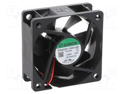 Fan: DC; axial; 24VDC; 60x60x25mm; 39.93m3/h; 27dBA; slide bearing