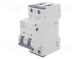 Circuit breaker; 230/400VAC; Inom: 16A; Poles: 2; DIN; Charact: B