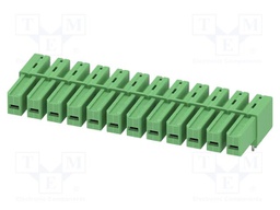 PCB headers, nominal cross section: 6 mm?, color: green, nom