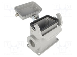 Enclosure: for rectangular connectors; Han; size 10B; with latch