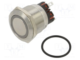 Switch: vandal resistant; Pos: 2; SPDT; 0.5A/220VAC; IP40; ON-(OFF)