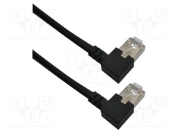 Patch cord; F/UTP; Cat: 6; RJ45 left angled plug,both sides; Cu