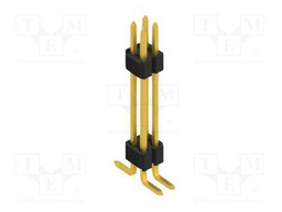 Connector: pin strips; pin header; male; PIN: 4; 1.27mm; SMT; 2x2