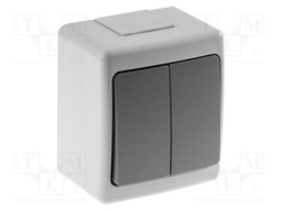 Touch switch; 250VAC; IP44; wall mount; grey; No.of butt: 1