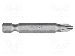 Screwdriver bit; Phillips; PH2; 1/4"; Overall len: 50mm; 10pcs.