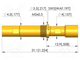 Test needle; screw-in