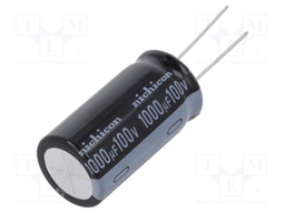 Capacitor: electrolytic; THT; 1000uF; 100VDC; Ø18x35.5mm; ±20%