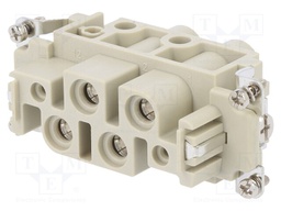 Connector: HDC; contact insert; female; DK; PIN: 6; 2+PE,4+PE