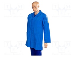 Coat; ESD; XXL; cotton,polyester,conductive fibers; blue (dark)