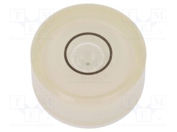 Spirit level; H: 9mm; Ømount.hole: 18mm; plastic; Body: white